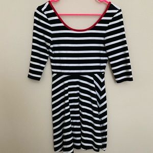 Express black stripped dress